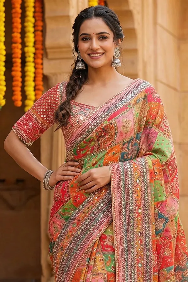 1(STITCHED_BLOUSE)_MULTICOLOUR_CREPE_PRINTED_DESIGNER_SAREE_WITH_HANDWORK_WITH_EMBROIDERED_REDYMADE_BLOUSE