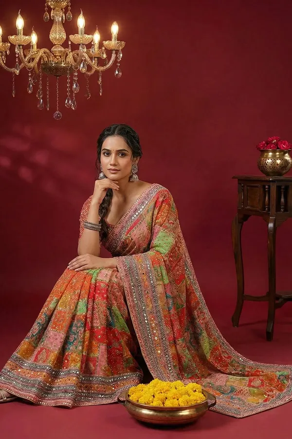 1(STITCHED_BLOUSE)_MULTICOLOUR_CREPE_PRINTED_DESIGNER_SAREE_WITH_HANDWORK_WITH_EMBROIDERED_REDYMADE_BLOUSE