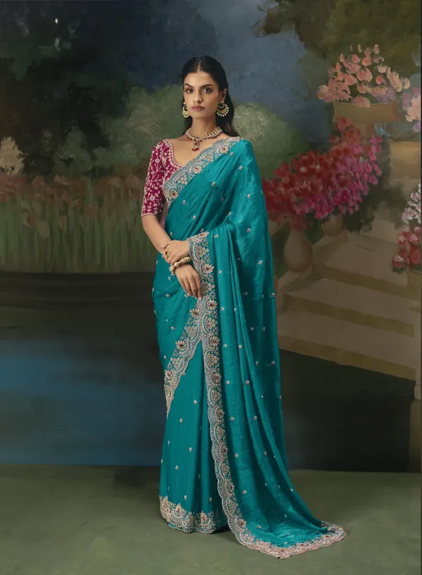 BEAUTIFULL_SAREE_ON_TISSUE_ORGANZA_WITH_BEADS_,_SEQUENCE_&_PEARL_WORK