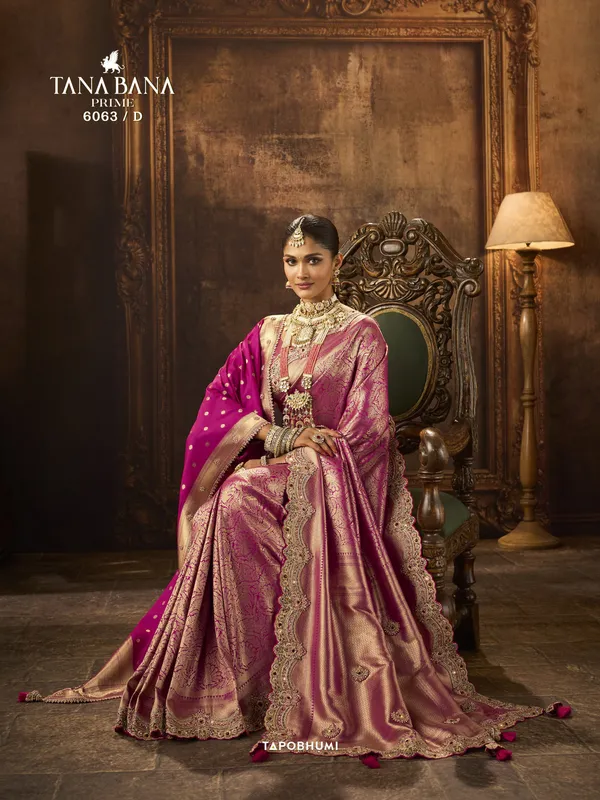 KADWA_KASAB_SILK_SAREE_HEAVY_KOLKATA_THEME_HEAVY_ZARDOZI_WORK_HAND_DIAMOND_&_KUNDAN_NAVLAKHA_STONES_WORK_WITH_HEAVY_DUPATAA
