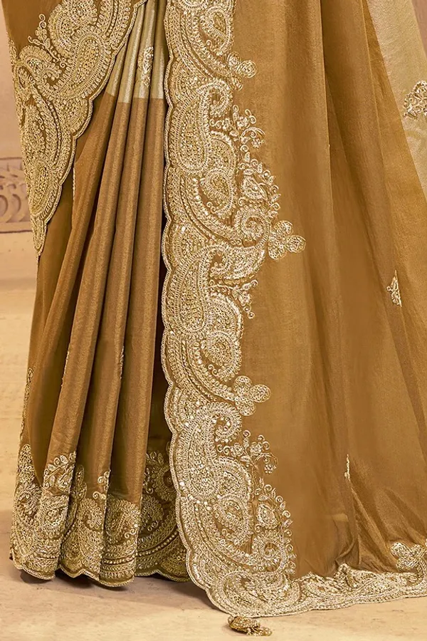 Metalic_Golden_Metallic_Kora_Zari_Silk_Beads_Saree