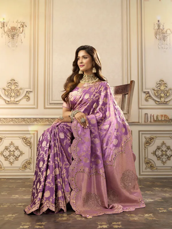 PREMIUM_SILK_FABRIC_SAREE_WITH_HEAVY_SAROSKI_&_AMERICAN_DIAMOND_WORK