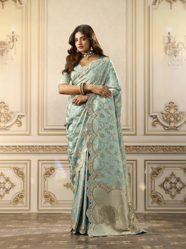 PREMIUM_SILK_FABRIC_SAREE_WITH_HEAVY_SAROSKI_&_AMERICAN_DIAMOND_WORK