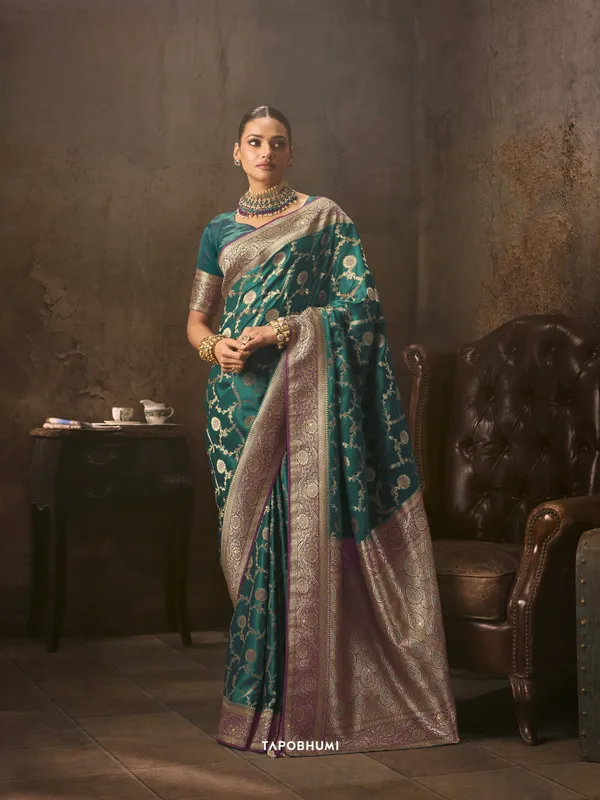 PURE_SATIN_SILK_SAREE_WITH_HEAVY_AMERICAN_DIAMOND_WORK
