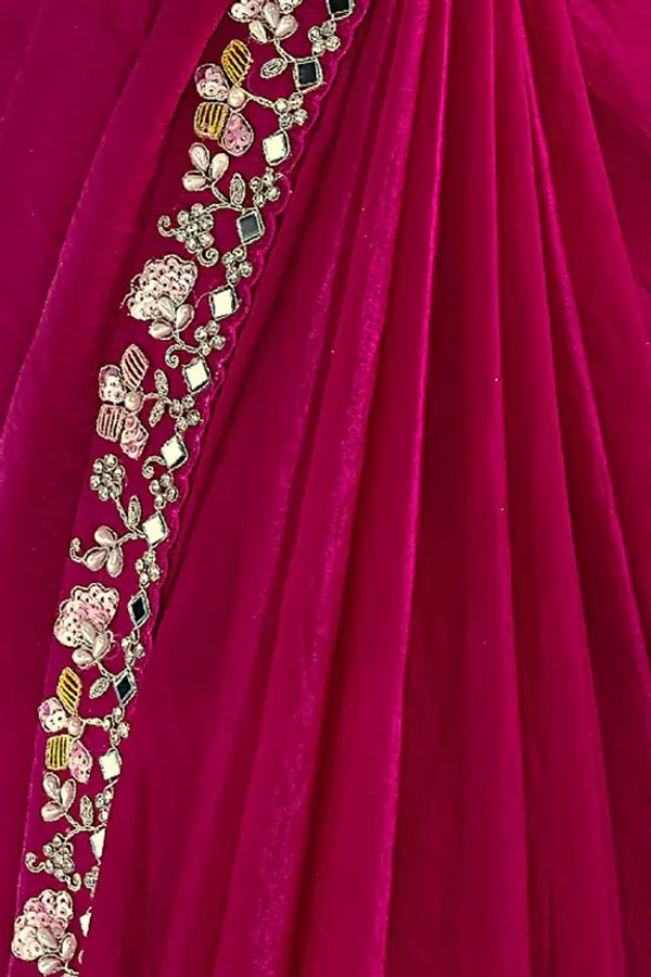 Ready_to_Wear_Saree_(STITCHED_BLOUSE)_Pink_Mirror_Work_Satin_Silk_
