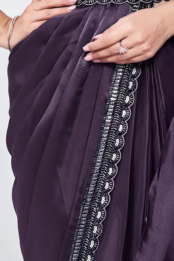 Ready_to_Wear_Saree_(STITCHED_BLOUSE)_Purple_Handwork_Satin_SilK