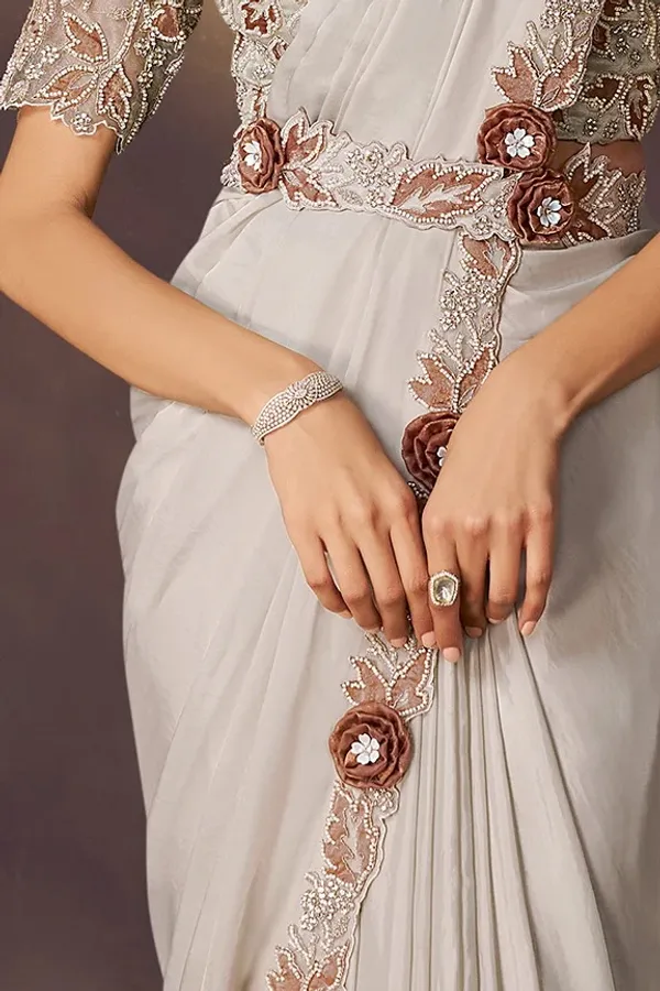 Ready_to_Wear_Saree_(STITCHED_BLOUSE)_Tusser_Two_Tone_Satin_Silk_Beads_Embellished