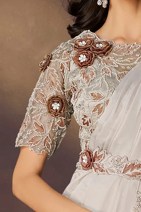 Ready_to_Wear_Saree_(STITCHED_BLOUSE)_Tusser_Two_Tone_Satin_Silk_Beads_Embellished