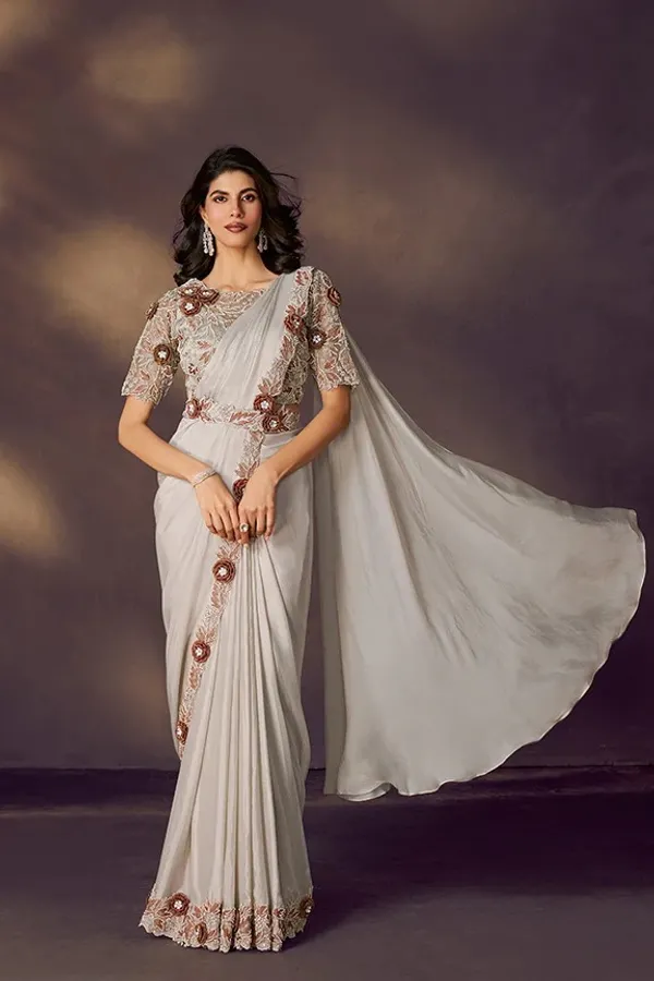 Ready_to_Wear_Saree_(STITCHED_BLOUSE)_Tusser_Two_Tone_Satin_Silk_Beads_Embellished