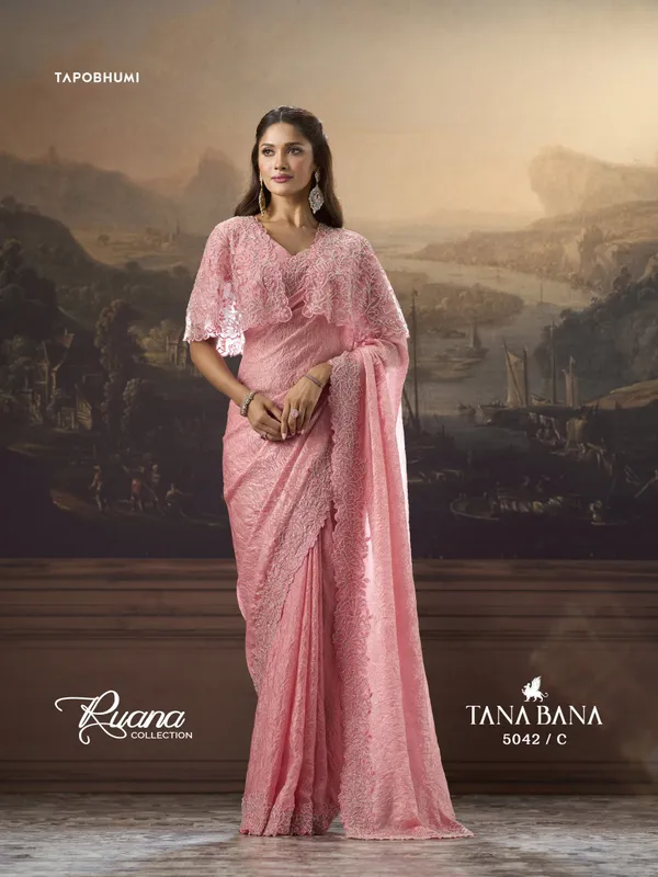 Beautiful_Saree_On_SHINY_SATIN_CRUSH_With_Beads,_Pearls,_Sequence_Work_And_With_Saree_CAP