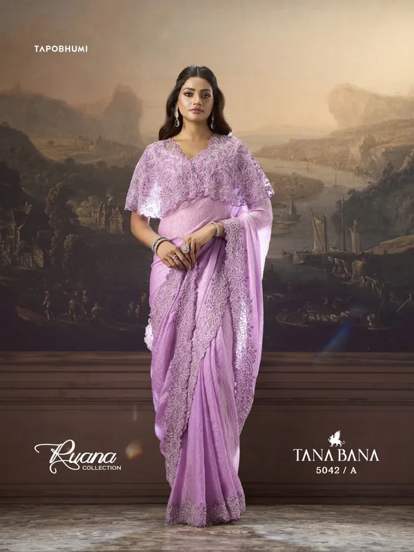 Beautiful_Saree_On_SHINY_SATIN_CRUSH_With_Beads,_Pearls,_Sequence_Work_And_With_Saree_CAP