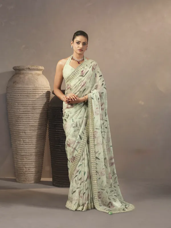 SHINY_CRUSH_SATIN_(SOFT_FABRIC)__with_heavy_beads_work