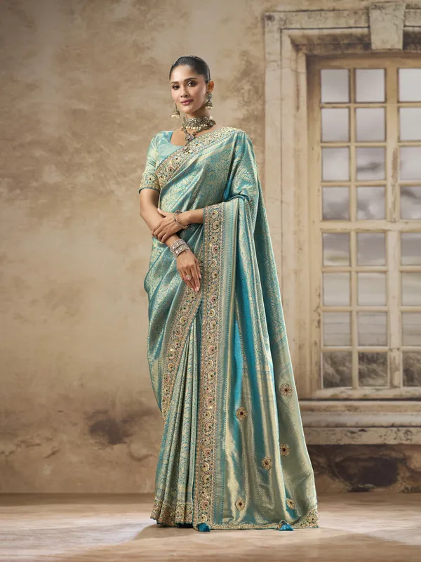 TATTVA_KATAN_SILK_SAREE_WITH_HEAVY_ZARDOZI_WORK_&_APLIC_WORK,_WITH_BIG_STONE_WORK