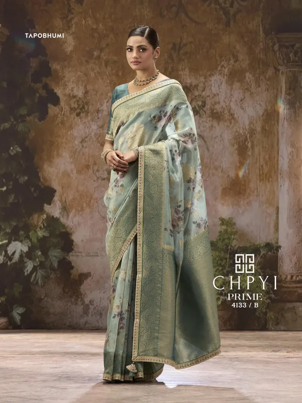 TISSUE_SLIK_SAREE_WITH_HEAVY_EMBROIDERY_LACE_BORDER_WORK