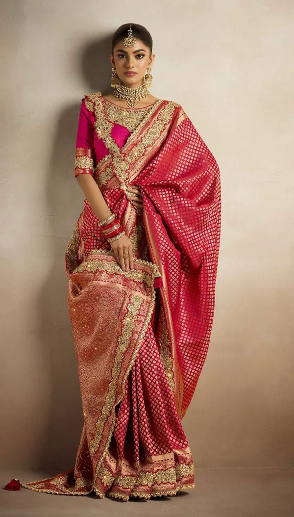 PURE_SATIN_SILK_SAREE_WITH_HEAVY_MOTI_&_ZIRCON_WORK._FULL_SAREE_HEAVY_EMBROIDERY_LACE_WORK_EXCLUSIVE_WAIST_BELT