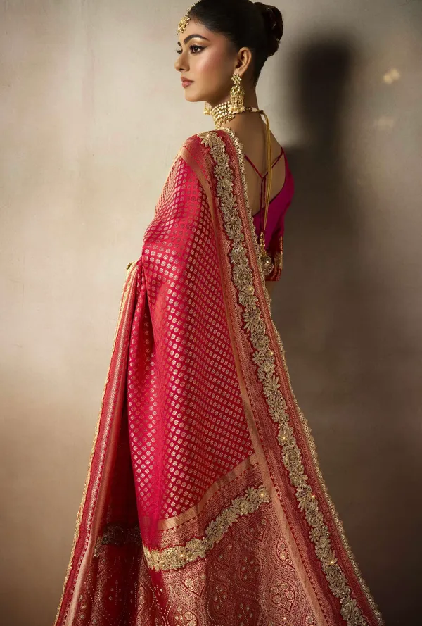 PURE_SATIN_SILK_SAREE_WITH_HEAVY_MOTI_&_ZIRCON_WORK._FULL_SAREE_HEAVY_EMBROIDERY_LACE_WORK_EXCLUSIVE_WAIST_BELT