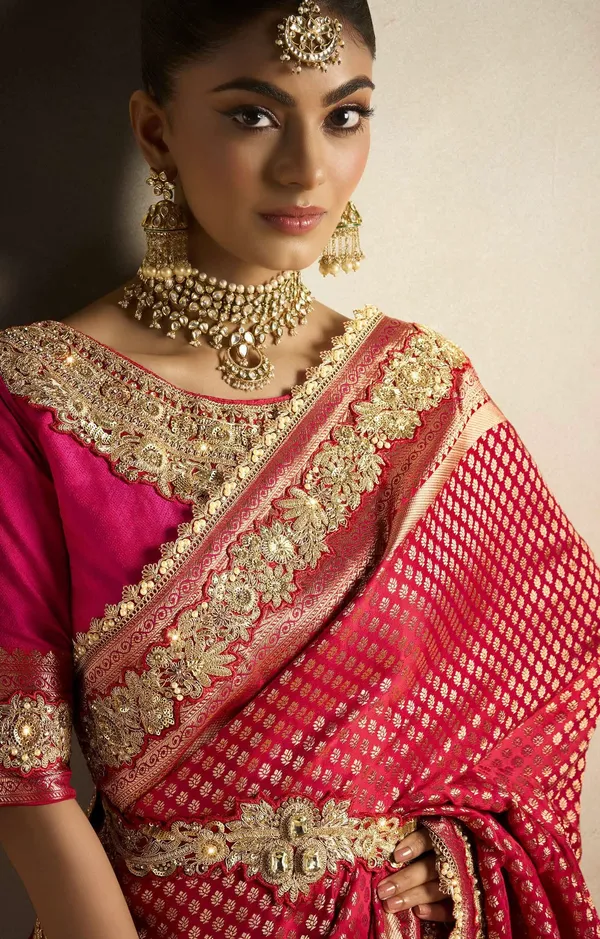 PURE_SATIN_SILK_SAREE_WITH_HEAVY_MOTI_&_ZIRCON_WORK._FULL_SAREE_HEAVY_EMBROIDERY_LACE_WORK_EXCLUSIVE_WAIST_BELT