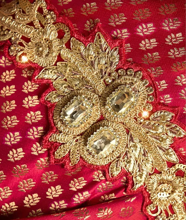 PURE_SATIN_SILK_SAREE_WITH_HEAVY_MOTI_&_ZIRCON_WORK._FULL_SAREE_HEAVY_EMBROIDERY_LACE_WORK_EXCLUSIVE_WAIST_BELT