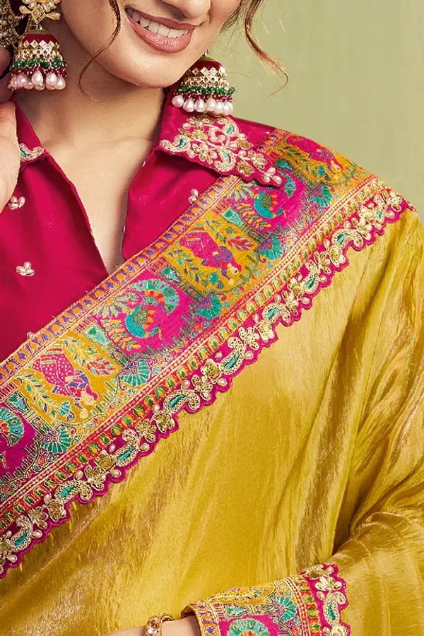 Yellow_Rangkat_Woven_Sequence_Embroidery_Saree