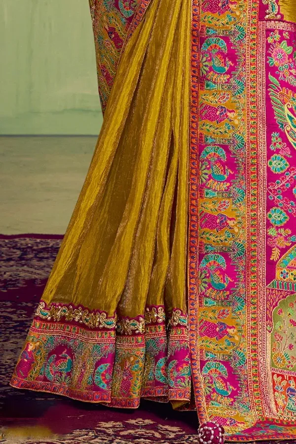 Yellow_Rangkat_Woven_Sequence_Embroidery_Saree
