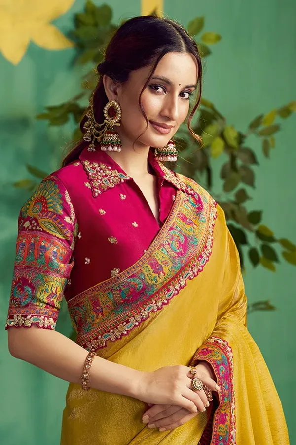 Yellow_Rangkat_Woven_Sequence_Embroidery_Saree