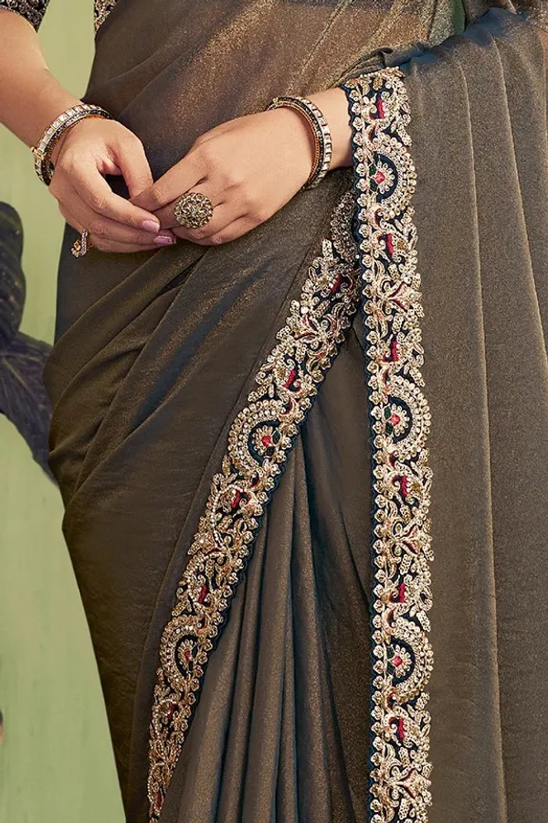 Zari_Organza_Satin_SAREE_WITH_Thread_Embroidery_With_Stone_Handwork