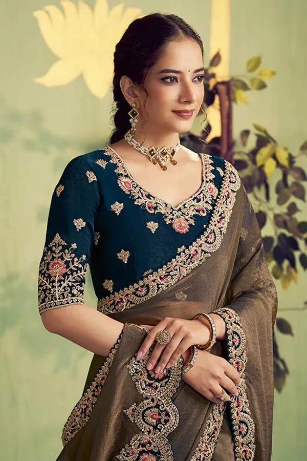 Zari_Organza_Satin_SAREE_WITH_Thread_Embroidery_With_Stone_Handwork