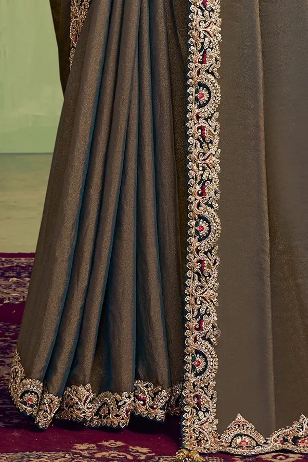 Zari_Organza_Satin_SAREE_WITH_Thread_Embroidery_With_Stone_Handwork
