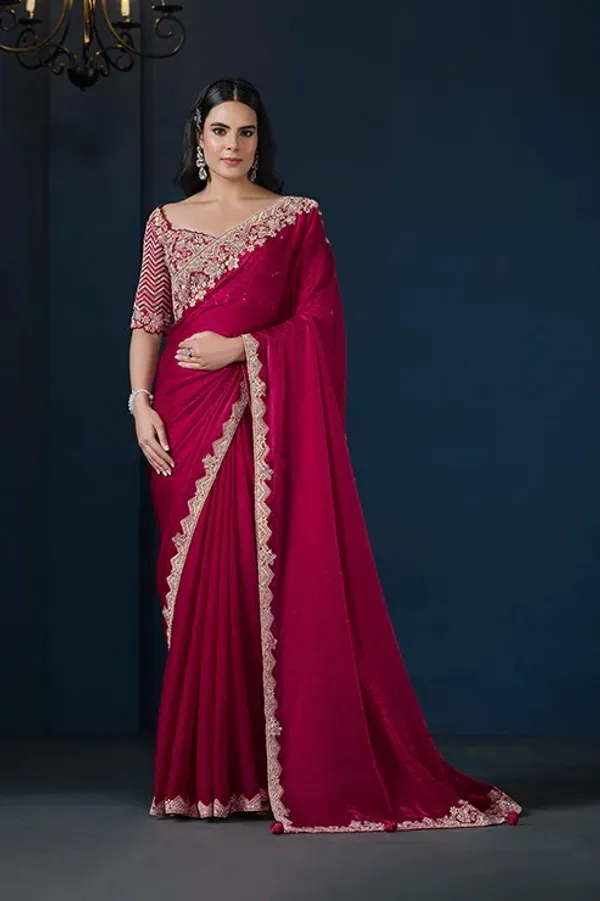 TWO_TONE_SATIN_SILK_SAREE_WITH_Sandwich_Sequins_and_Beads_Work_with_Scallops