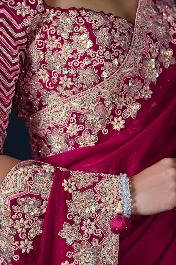 TWO_TONE_SATIN_SILK_SAREE_WITH_Sandwich_Sequins_and_Beads_Work_with_Scallops