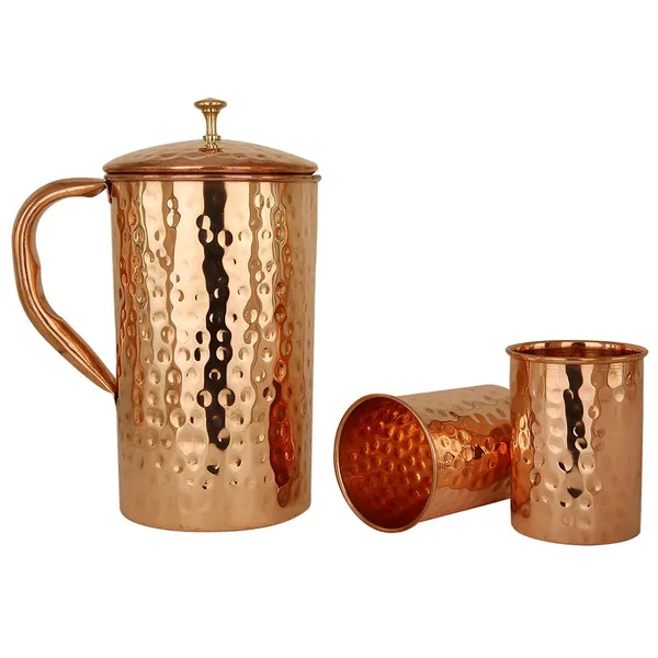 Copper_Modern_Art_Printed_and_Matt_Finish_Antique_Yoga_Water_Bottle_(Jug_With_2_Glass)