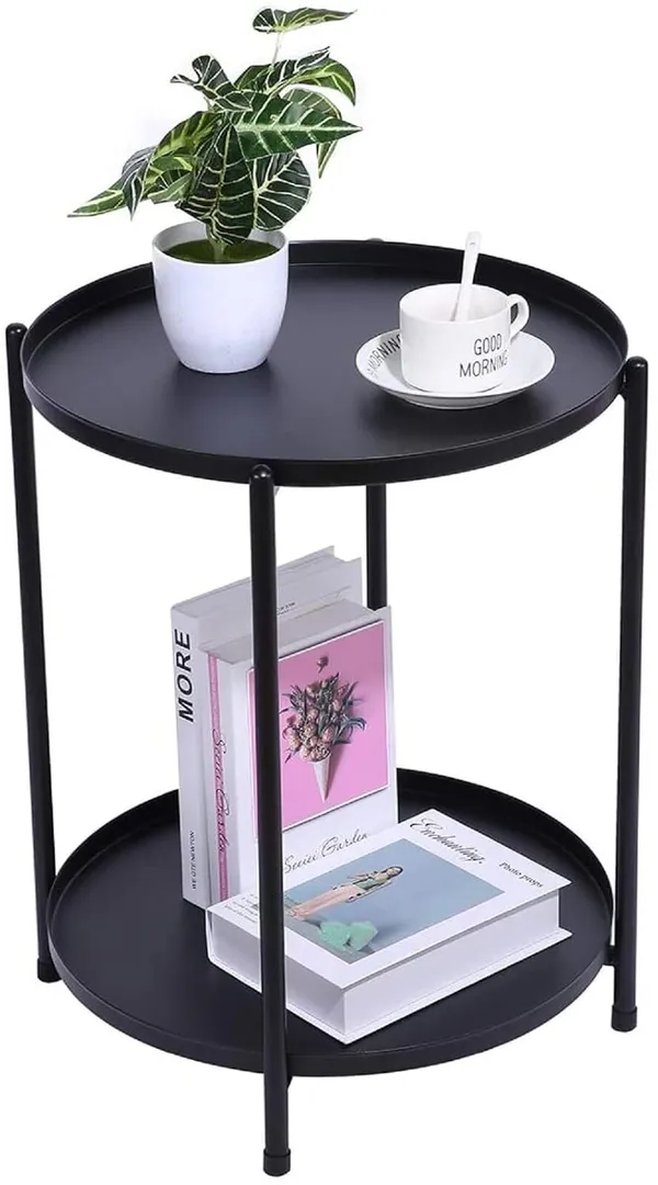 Copper_2_Tier_End_Table_Folding_Metal_Side_Table_Waterproof_Small_Accent_Coffee_Table_Sofa_Side_Table_with_Removable_Tray_for_Living_Room_Bedroom_Balcony_and_Office_(Matt_Black)