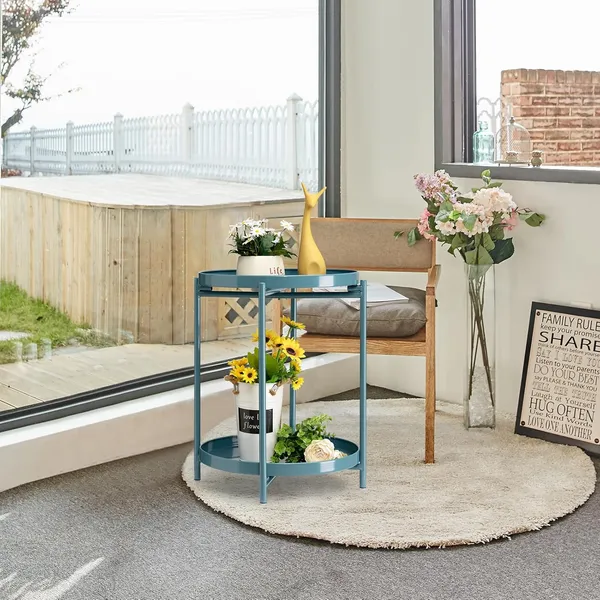 Copper_2_Tier_Round_Side_Table,_Folding_Metal_End_Tables_Small_Nightstand_Accent_Table_with_Two_Removable_Tray_for_Bedroom_Living_Room_Bedside_Small_Spaces_Blue_Gray