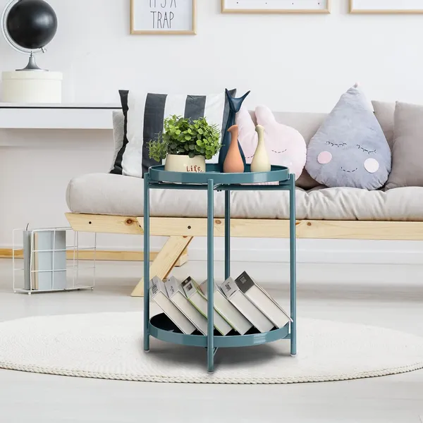 Copper_2_Tier_Round_Side_Table,_Folding_Metal_End_Tables_Small_Nightstand_Accent_Table_with_Two_Removable_Tray_for_Bedroom_Living_Room_Bedside_Small_Spaces_Blue_Gray