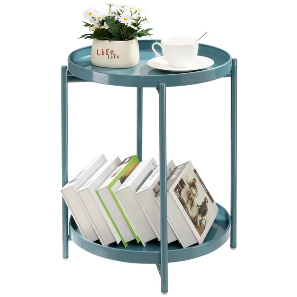Copper_2_Tier_Round_Side_Table,_Folding_Metal_End_Tables_Small_Nightstand_Accent_Table_with_Two_Removable_Tray_for_Bedroom_Living_Room_Bedside_Small_Spaces_Blue_Gray