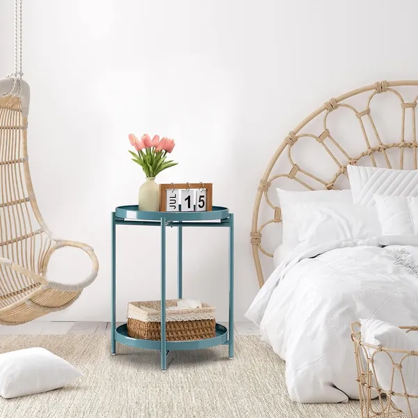 Copper_2_Tier_Round_Side_Table,_Folding_Metal_End_Tables_Small_Nightstand_Accent_Table_with_Two_Removable_Tray_for_Bedroom_Living_Room_Bedside_Small_Spaces_Blue_Gray