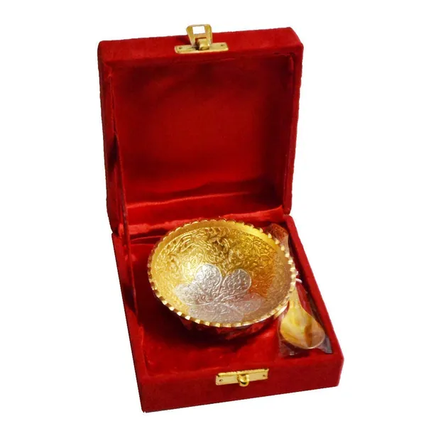 German_Silver_Gold_and_Silver_Plated_Bowl_Set_of_4,_100_ML