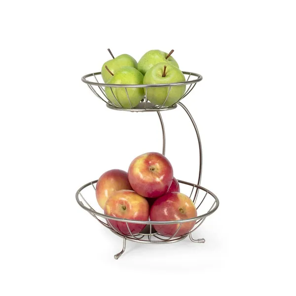 Copper®_2_Tier_Metal_Fruit_and_Vegetable_Basket_for_Kitchen_-_Fruit_Basket_for_Dining_Table_-_Fruit_Bowl_–_Fruit_and_Vegetable_Stand_for_Kitchen_–_Counter_Top_Fruit_Rack