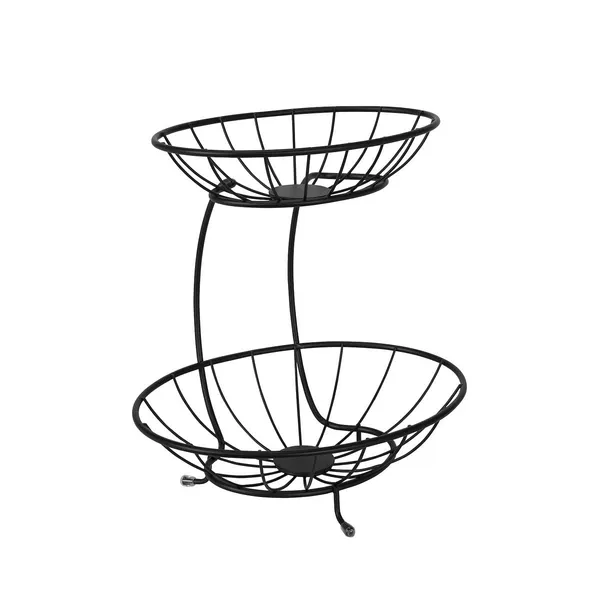 Copper®_2_Tier_Metal_Fruit_and_Vegetable_Basket_for_Kitchen_-_Fruit_Basket_for_Dining_Table_-_Fruit_Bowl_–_Fruit_and_Vegetable_Stand_for_Kitchen_–_Counter_Top_Fruit_Rack