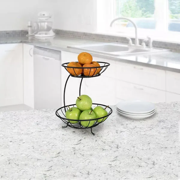 Copper®_2_Tier_Metal_Fruit_and_Vegetable_Basket_for_Kitchen_-_Fruit_Basket_for_Dining_Table_-_Fruit_Bowl_–_Fruit_and_Vegetable_Stand_for_Kitchen_–_Counter_Top_Fruit_Rack