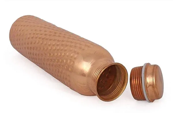 Stylish_&_Elegant_Bedside_Bedroom_100%_Pure_Copper_Bottle_Jar_|_Copper_Water_Bottle/Jar_|_Bedside_Carafe_with_inbuilt_Copper_Glass/Vessel,_Capacity_1_Litre_(1000_ml)_(Design-2)