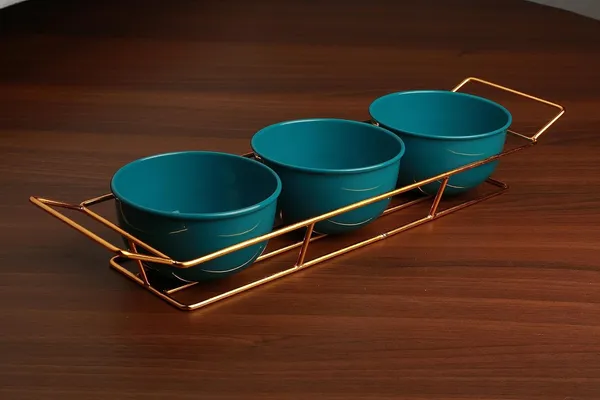 Copper_Serving_Three_Peacock_Green_Powder_Coated_Metal_Bowl_Set_With_Gold_Plated_Wire_Tray_Server_Set_For_Center_Table_For_Guest_Wedding_Return_Gifts_&_Dining_Table-500_Ml