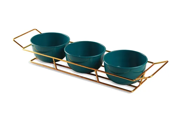 Copper_Serving_Three_Peacock_Green_Powder_Coated_Metal_Bowl_Set_With_Gold_Plated_Wire_Tray_Server_Set_For_Center_Table_For_Guest_Wedding_Return_Gifts_&_Dining_Table-500_Ml