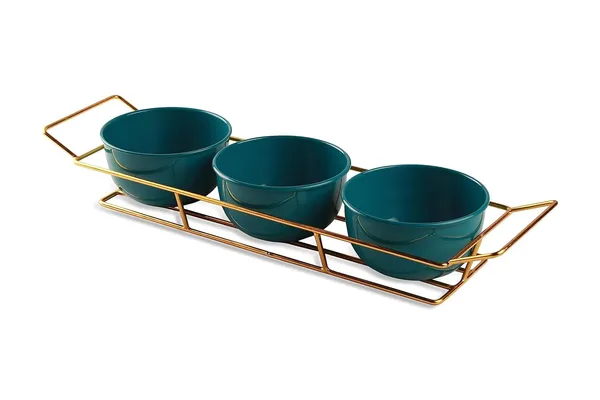 Copper_Serving_Three_Peacock_Green_Powder_Coated_Metal_Bowl_Set_With_Gold_Plated_Wire_Tray_Server_Set_For_Center_Table_For_Guest_Wedding_Return_Gifts_&_Dining_Table-500_Ml