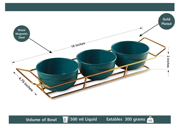 Copper_Serving_Three_Peacock_Green_Powder_Coated_Metal_Bowl_Set_With_Gold_Plated_Wire_Tray_Server_Set_For_Center_Table_For_Guest_Wedding_Return_Gifts_&_Dining_Table-500_Ml