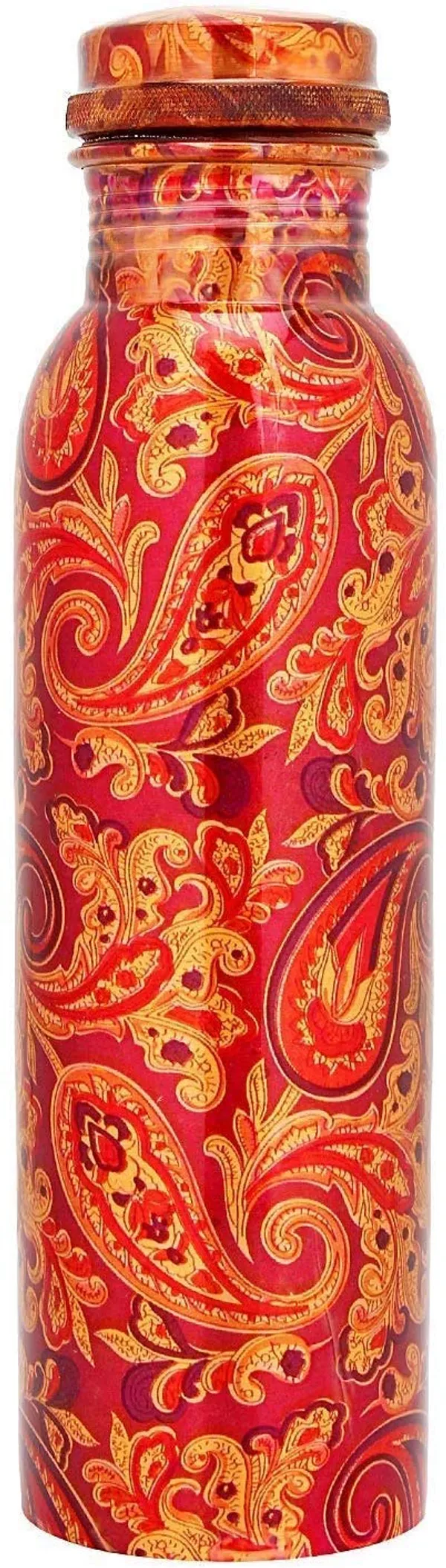 CopperTM_|Pure_Copper_Printed_Water_Bottle_|_Plain_Copper_Bottle_1_Litre,_Leak_Proof,_Jointless,_Seamless_Outer_Layer_Lacquered_Stain_Free_|_Capacity-1000_ml_|_Antique_Yoga_Water_Bottle