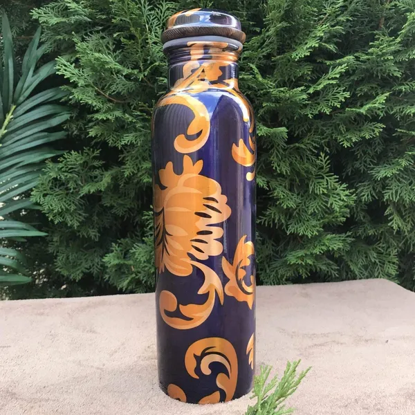 Copper_Printed_Copper_Water_Bottle,_1L,_Set_Of_1,Multicolor