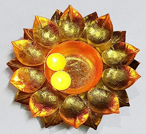 Copper_Round_Leaf_Border_Designer_URLI_(Set_of_1)_Decorative_Beautiful_Handcrafted_Bowl_for_Floating_Flowers_and_Tea_Light_Candles_Home_Table_Decor_Special_for_Diwali_Gift