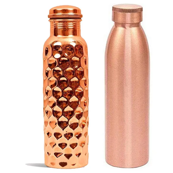 Copper_|_Combo_Offer_Matt_Finish_&_Diamond_Cut_Copper_Bottles_for_Water_1_Liter_Set_of_2_Leak_Proof_100%_Pure_Copper_Bottle_for_...