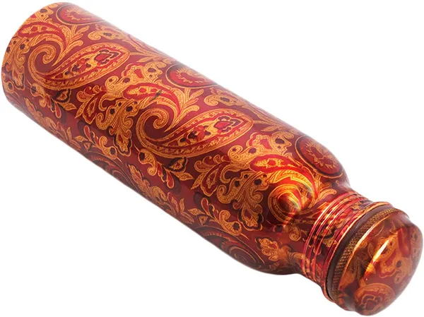 CopperTM_Pure_Copper_Bottle,Printed_Engraved_&_Antique_Design,_No_Joint,_100%_Pure_Copper_Bottle,_Copper_Bottle_for_Water_1_Liter